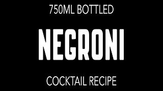 DIY Bottled Negroni Cocktail Recipe No 003 [upl. by Cressida526]