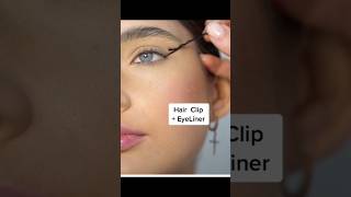 Hair pin 📌 eyeliner trick eyeliner yt newfeeds [upl. by Anairol]