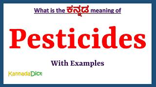 Pesticides Meaning in Kannada  Pesticides in Kannada  Pesticides in Kannada Dictionary [upl. by Legna]