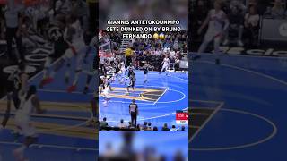 GIANNIS ANTETOKOUNMPO GETS DUNKED ON BY BRUNO FERNANDO 😳😱 [upl. by Nenad]