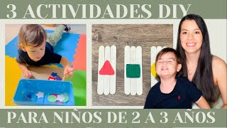 ACTIVIDADES PARA HACER EN CASA CON NIÑOS DE 2 A 3 AÑOS MOTRICIDAD FINA  JUGANDO Y RECICLANDO [upl. by Jourdain]