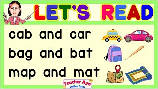 Reading Tutorial for Kids  Practice Reading  Learn to Read  Compilation  Teacher Aya [upl. by Sup551]