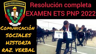 RESOLUCIÓN EXAMEN ETS PNP 2022  LETRAS [upl. by Tung]