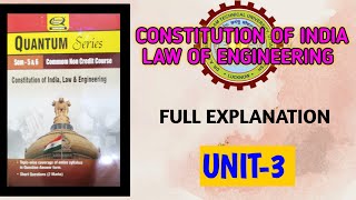 CONSTITUTION OF INDIA  FULL EXPLANATION UNIT3 consitutionofindialawofengineeringaktu aktu [upl. by Ysle9]