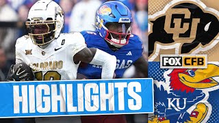 No 16 Colorado Buffaloes vs Kansas Jayhawks Highlights  FOX College Football [upl. by Elbys213]