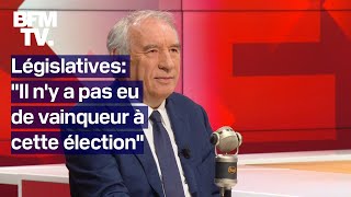 Résultats des législatives Matignon coalition Linterview de François Bayrou en intégralité [upl. by Inait]