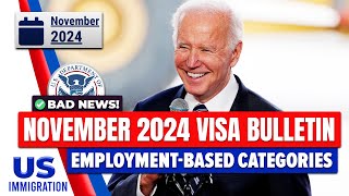 Bad News November 2024 Visa Bulletin  EmploymentBased Categories  USCIS [upl. by Amron]