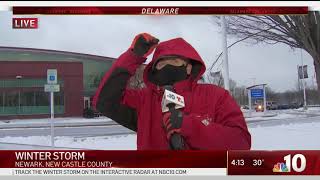 Heavy Snowfall Slams Delaware  NBC10 Philadelphia [upl. by Rosel225]