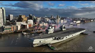 HMS POWLiverpool departing [upl. by Quintie]