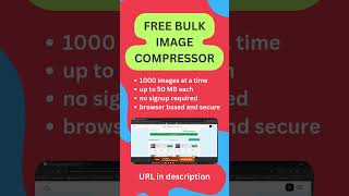 Free Bulk Image Compressor 1000 images at a time up to 50MB each [upl. by Patten]