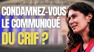 Condamnezvous le communiqué du CRIF [upl. by Iborian801]