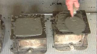 TEST FOR COMPRESSIVE STRENGTH OF CONCRETE CUBE CASTING [upl. by Aiseneg833]