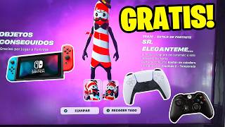 Como CONSEGUIR GRATIS la SKIN GRATIS o 1200 PAVOS GRATIS en FORTNITE PS XBOX SWITCH y PC [upl. by Nomelihp]