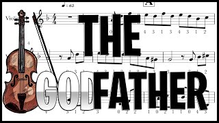 THE GOD FATHER partitura violino partitura violín  violin sheet  easy violin sheet  NINO ROTA [upl. by Curtis]