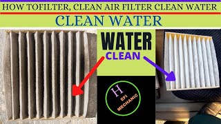 How to Car clean Water a cabin Ac air filter [upl. by Allerbag]