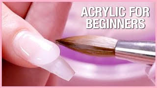 💅Acrylic Nail Tutorial  How to apply Acrylic for Beginners📚 [upl. by Washko997]