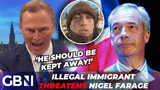 Migrant who THREATENED Nigel Farages life to enter Britain illegally via Channel  FURIOUS clash [upl. by Eemla787]