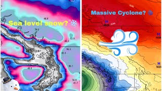 Pacific Northwest Sea Level Snow Bomb Cylcone and a Cold extended [upl. by Cindi795]