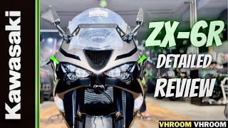 2024 Kawasaki Zx6R Detailed Review 😍 Important Features  Vhroom Vhroom [upl. by Arved]