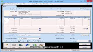 How to create Purchases Back Order in MYOB Accounting [upl. by Eilla562]