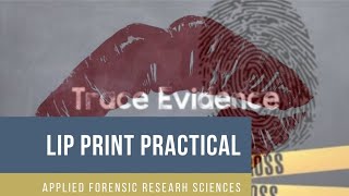 Lip Print Practical Cheiloscopy forensic forensicscience afrs [upl. by Attalanta]