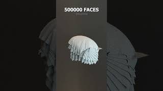 Cloth Simulation with Half Million Faces blender clothsimulation 3d [upl. by Anelaj]