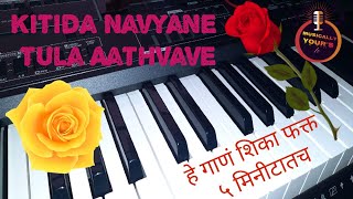 Kitida Navyane Tula Aathvave song Tutorial on Keyboard [upl. by Lebazej774]