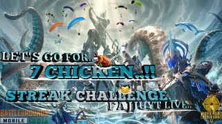 7 CHICKEN STREAK CHALLENGE🔥 shortsfeed shorts live bgmi room rp 1v1 giveaway vlog fajju [upl. by Bruis]