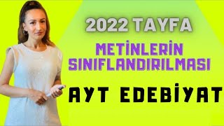 2 Metinlerin Sınıflandırılması 9Sınıflar 1Yazılı 2022AYTEDEBİYAT [upl. by Gnod]