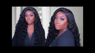 Slay this Deep Wave HD Lace Wig with me 100 Human Hair Wig Install ft Premium Lace Wig [upl. by Keverian]