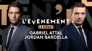 France 2  LÉvénement  Débat entre Gabriel Attal et Jordan Bardella [upl. by Keeryt527]