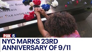 Tears remembrance as NYC marks 23rd anniversary of 911 attacks [upl. by Eeloj]