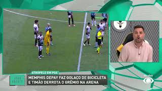 Debate Jogo Aberto Corinthians amassa o Grêmio e Depay faz de bicicleta veja a repercussão [upl. by Elimaj784]