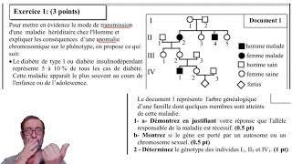 Solution exercice génétique humaine SM SN 2019 [upl. by Edyth]