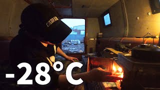 28°C Sheltering from Hail in an Armored Vehicle Life in the COLDEST PLACE in China  Heilongjiang [upl. by Noyerb]