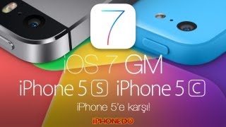 iPhone 5s ve 5c 5 arasındaki farklar iOS 7 GM ile gelen yenilikler [upl. by Htelimay]