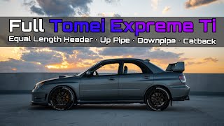 2006 STI  Full Tomei Exhaust System from Headers back  BEST Sounding STI [upl. by Hukill]