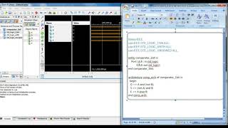 SingleBit Comparator Simulation in Xilinx using VHDL Code [upl. by Wojak]