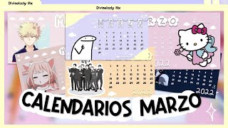 CALENDARIOS DE MARZO 2022 DESCARGABLES [upl. by Solhcin]