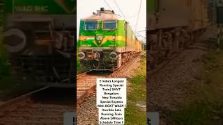 Indias Longest Running Special TrainSMVTBengaluru New Tinsukia ExpressHorrible Late Running Train [upl. by Ruphina]