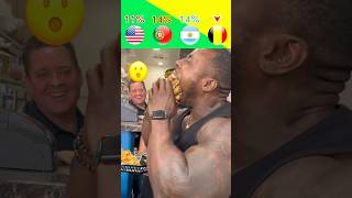 HEALTHY FOOD CHALLENGE MR BEAST VS RONALDO VS MESSI VS LUKAKU [upl. by Saxen]