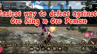 Easiest way to defeat Orc King n Orc Demon Evil Lands Mage Gameplay [upl. by Euqor532]