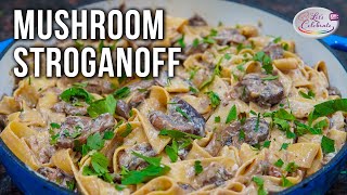 Creamy Mushroom Stroganoff  A Vegetarian Reimagination of Stroganoff [upl. by Ahsaten]