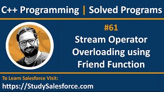 61 C  How to implement stream operator overloading using friend function in C [upl. by Alletnahs]