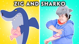 Zig and Sharko With Zero Budget  Parody The Story Of Zig amp Sharko  Zig Sharkos Funniest Moments [upl. by Daffie]