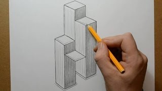 How to Draw Skyscrapers Optical Illusion [upl. by Say137]