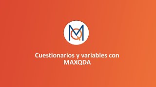 Webinar Cuestionarios y variables con MAXQDA [upl. by Ailuy849]