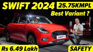 Maruti Suzuki Swift Launched  Safety  Price in India  Mileage  VFM Model  Variants Explained🔥 [upl. by Cecilia151]