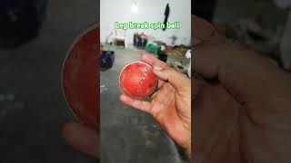 Leg break spin ball leg cutter leatherballcricket cricket experiment leatherballbattingpractice [upl. by Netsirhc]