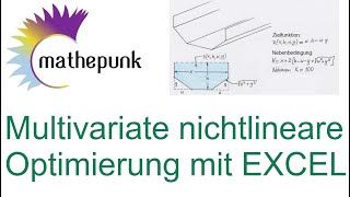 Multivariate nichtlineare Optimierung mit EXCEL [upl. by Aleb]